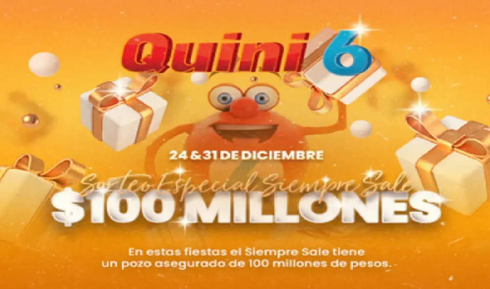 Hoy se juega el sorteo especial de Año Nuevo. Foto: Quini 6 Hoy se juega el sorteo especial de Año Nuevo. Foto: Quini 6