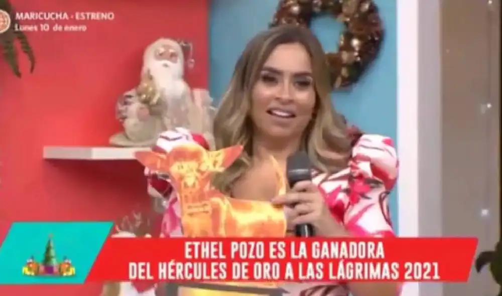 Janet Barboza y 'Giselo' recordaron cada momento en que Ethel Pozo lloró en el programa. Foto: captura de América TV Janet Barboza y 'Giselo' recordaron cada momento en que Ethel Pozo lloró en el programa. Foto: captura de América TV