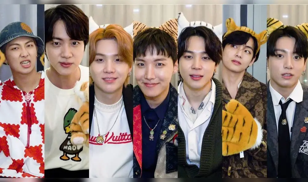 RM, Jin, Suga, J-Hope, Jimin, Taehyung y Jungkook de BTS. Foto: BANGTANTV