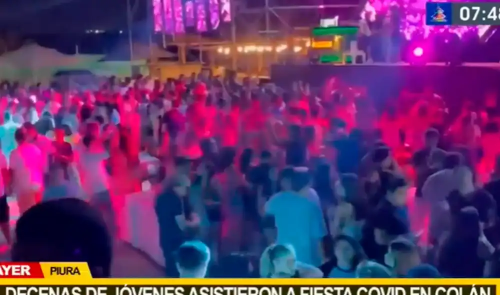 El evento también contó con personal de seguridad. Foto captura Canal N