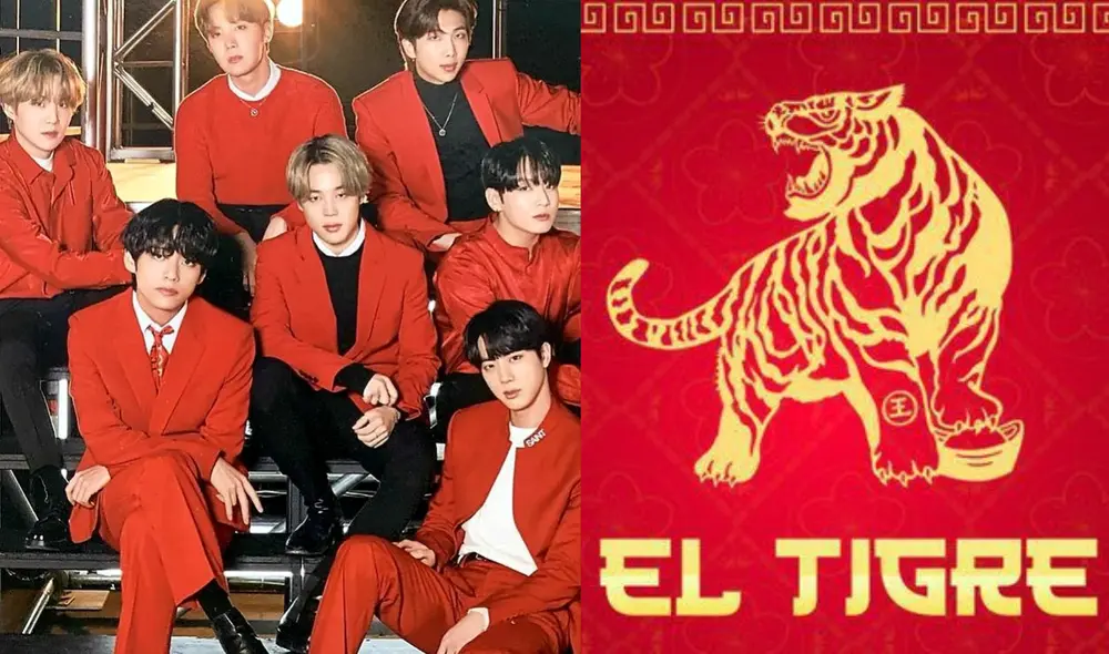 El tigre representa la valentía, fuerza y energía. Estas sería la fortuna de Bangtan, según el horóscopo chino 2022. Foto: composición La República / BIG HIT