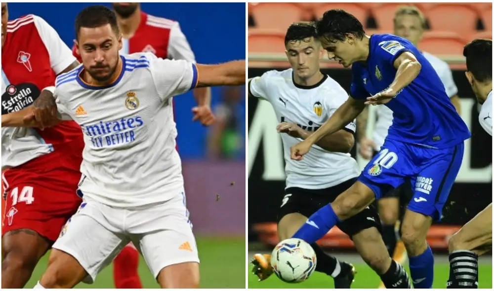 Eden Hazard y Enes Ünal buscarán marcar la diferencia con su juego en el Real Madrid vs. Getafe. Foto: composición LR/AFP