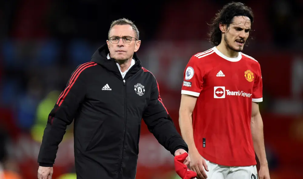 Bajo el mando de Rangnick, Edinson Cavani lleva disputados dos partidos con el United. Foto: EFE Bajo el mando de Rangnick, Edinson Cavani lleva disputados dos partidos con el United. Foto: EFE