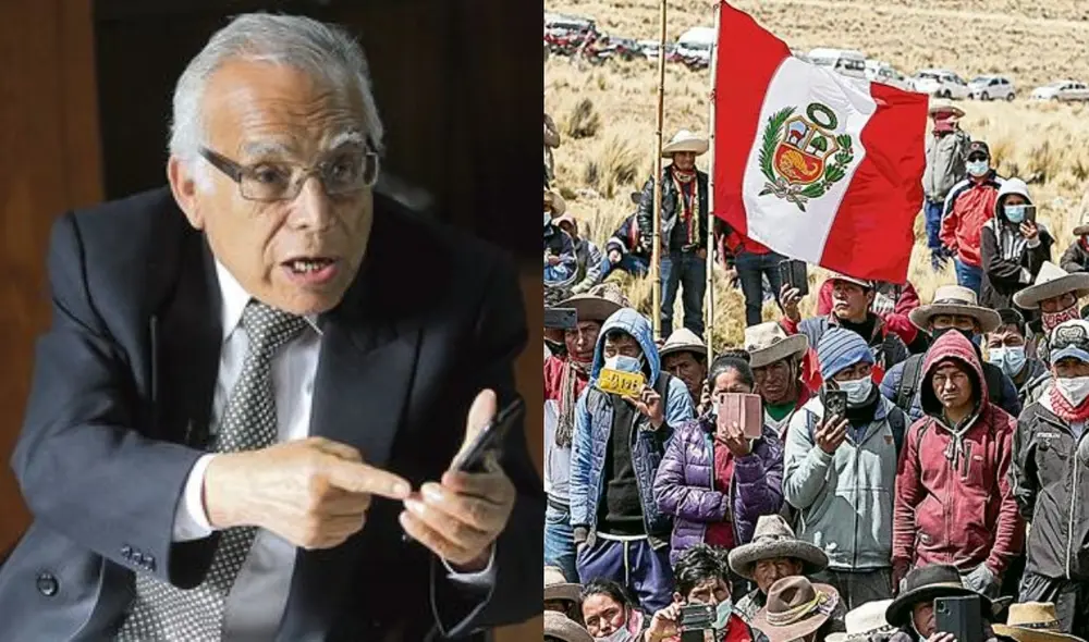 El titular del Ministerio de Justicia y Derechos Humanos se pronunció sobre la problemática en Las Bambas. Foto: composición La República.