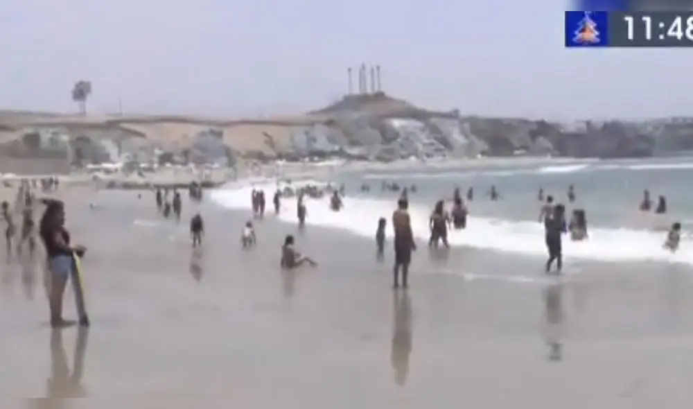 Veraneantes en playas del sur. Foto: captura Canal N