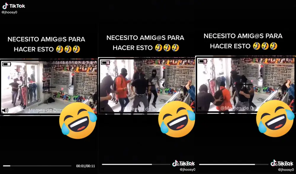 Los sujetos fueron con los rostros ocultos. Foto: captura de TikTok