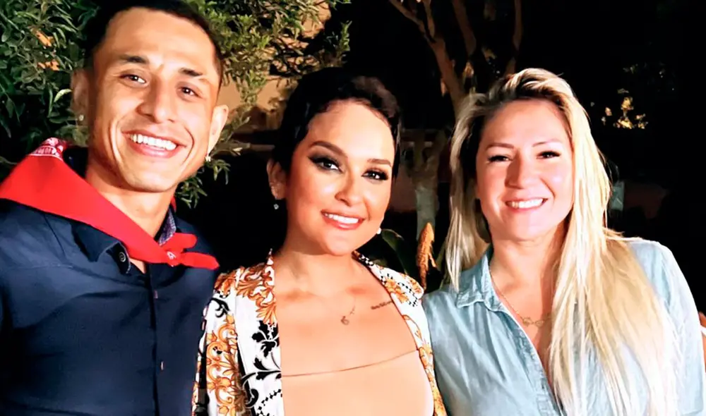 Daniela Darcourt se divirtió junto a Yoshimar Yotún y su esposa en la fiesta de Paolo Guerrero. Foto: captura/Instagram