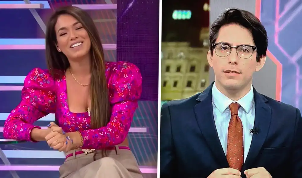 Jazmín Pinedo sorprendió a los televidentes con su inesperado comentario en vivo. Foto: composición captura América TV/Instagram @sebastiansalazartv