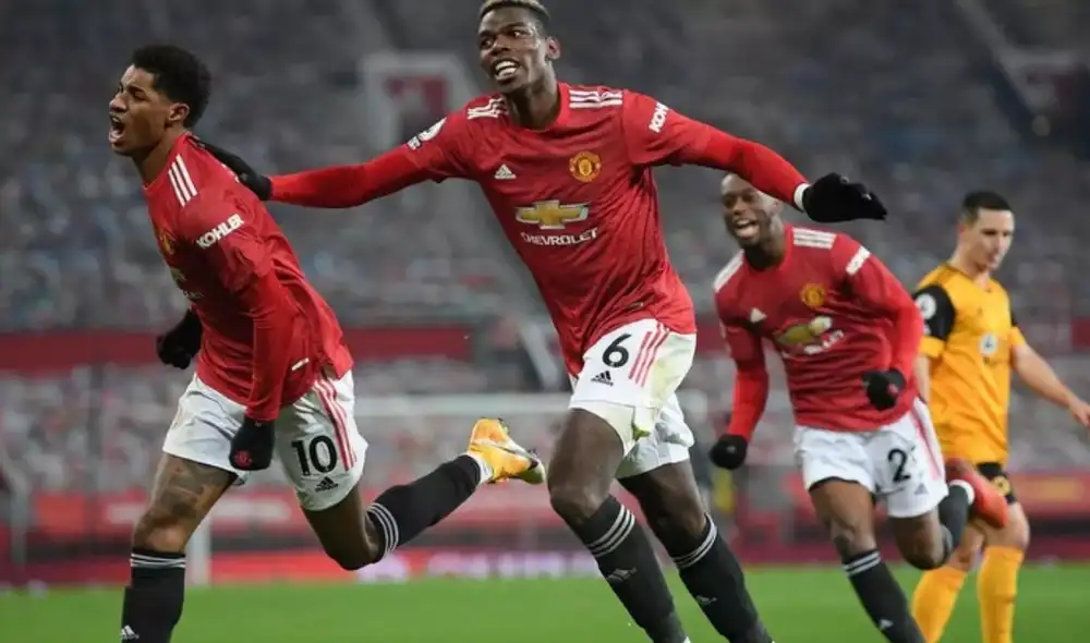 Manchester United vs. Wolves se medirán este lunes 3 de enero por la fecha 21 de la Premier League. Foto: AFP