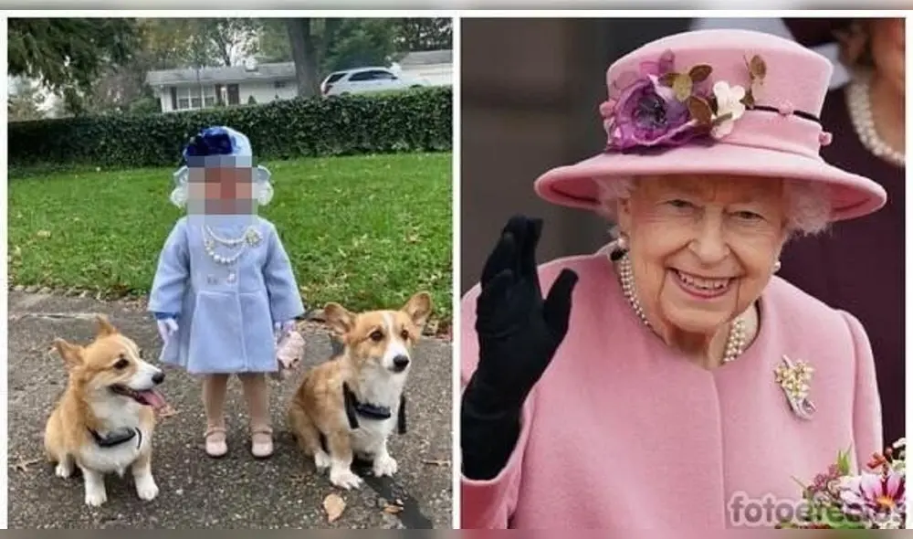 La reina Isabel II del Reino Unido ha escrito una carta a una niña que se disfrazó como ella en Halloween. Foto: Facebook / AFP