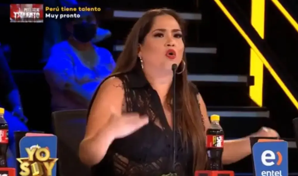 Katia Palma mortificada con presentaciones en el programa. Foto: captura de Latina