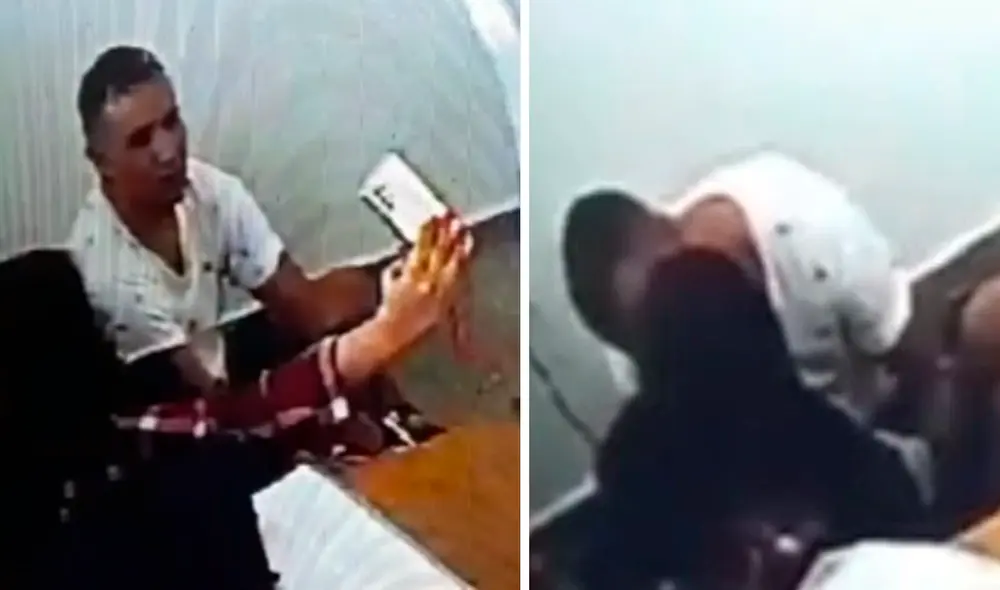 La jueza Mariel Suárez junto con el condenado Cristian Omar 'Mai' Bustos. Foto: composición/ El Clarín