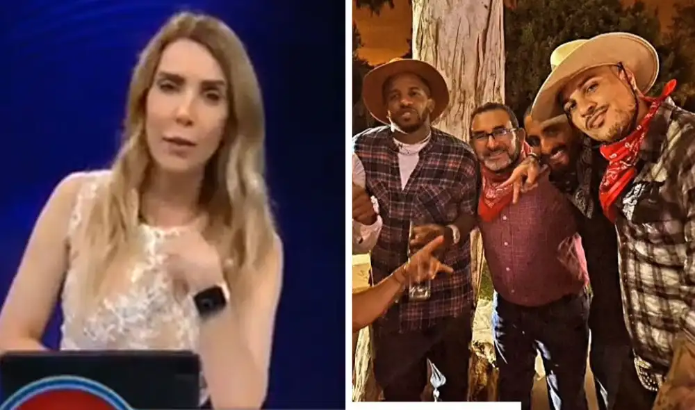 Juliana Oxenford también llamó la atención a la PNP por no intervenir. Foto: captura ATV/Instagram Jefferson Farfán