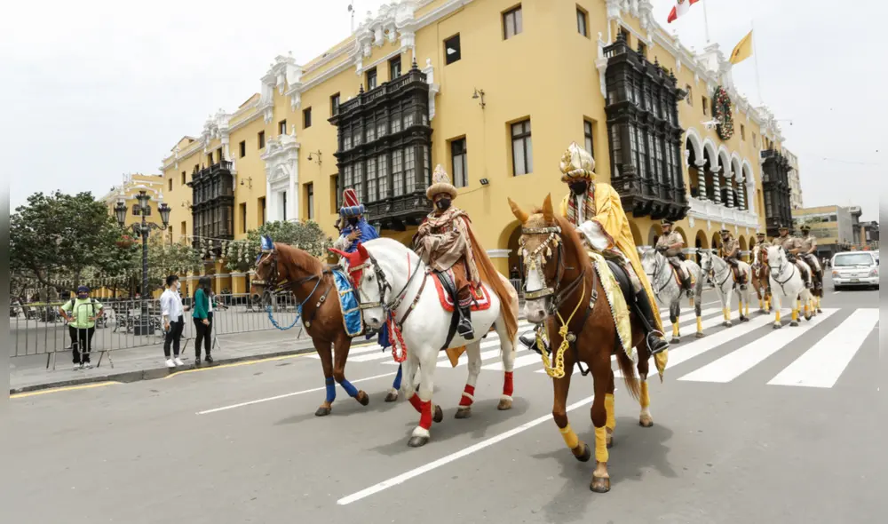 Los Reyes Magos llegan a Lima durante la festividad del último año 2021. Foto: La República / Antonio Melgarejo
