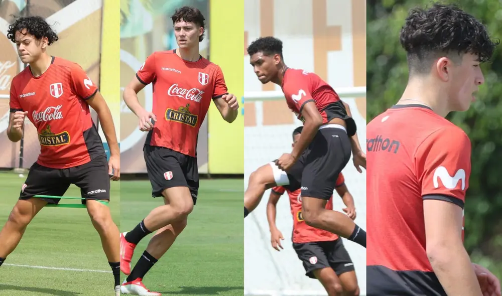 David Mejía, John Cortés, Quembol Guadalupe y Diego Otoya tienen la nacionalidad peruana y norteamericana. Foto: FPF.