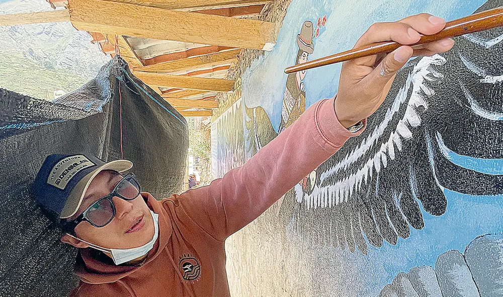 El artista pasó 8 meses trabajando en el mural, inaugurado el pasado 23 de diciembre. Foto: difusión