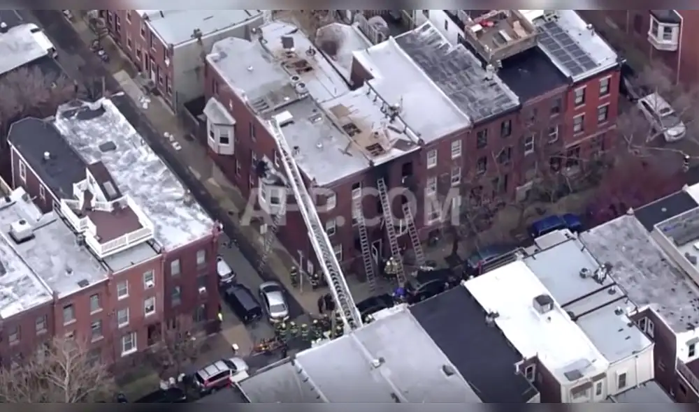 Las viviendas afectadas forman parte del Philadelphia Housing Authority. Foto: captura de video AFP Las viviendas afectadas forman parte del Philadelphia Housing Authority. Foto: captura de video AFP