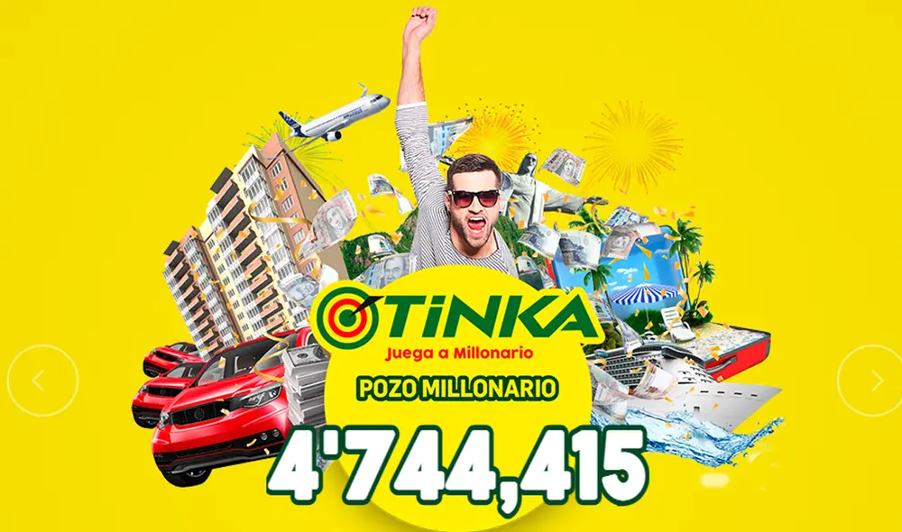 El pozo de la Tinka subió a S/ 4 744 415 para este miércoles 5 de enero de 2022. Foto: La Tinka El pozo de la Tinka subió a S/ 4 744 415 para este miércoles 5 de enero de 2022. Foto: La Tinka