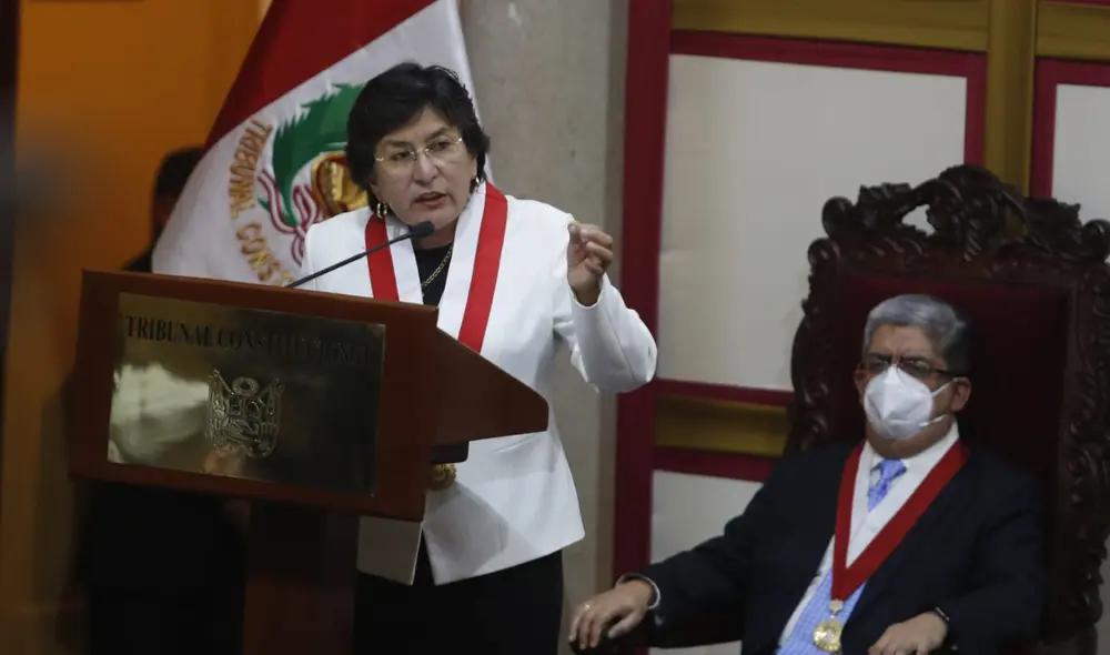 Marianella Ledesma dejó de ser presidenta del Tribunal Constitucional y asumió como directora del Centro de Altos Estudios Constitucionales. Foto: Carlos Félix de La República / Video: TV Perú