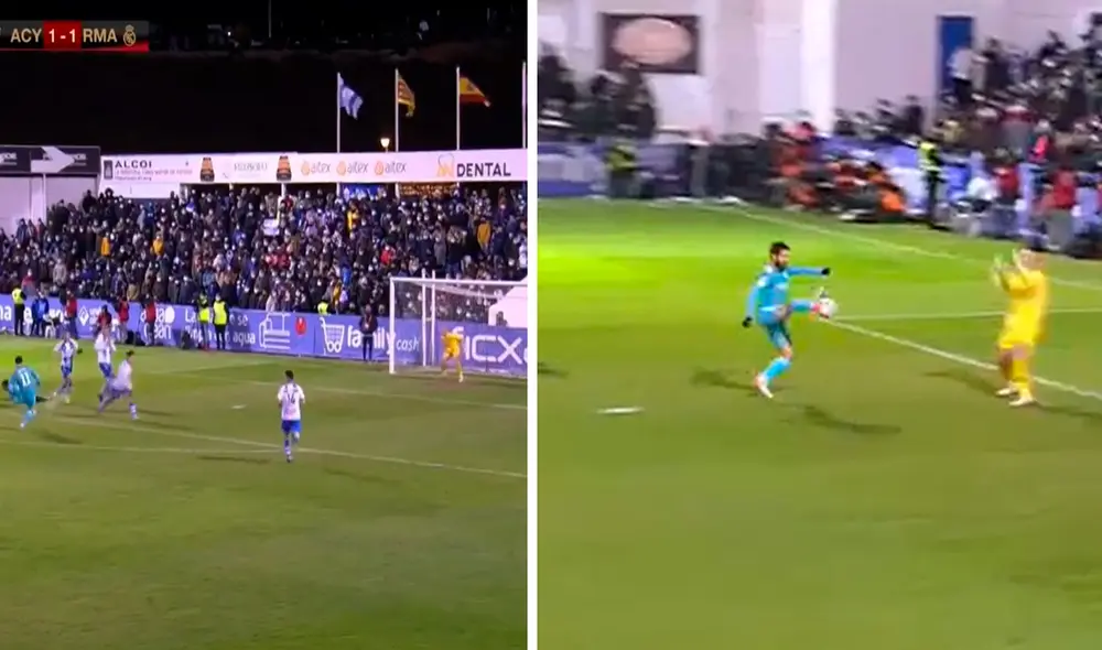 Real Madrid superó al Alcoyano y clasificó a octavos de la Copa del Rey. Foto: captura ESPN