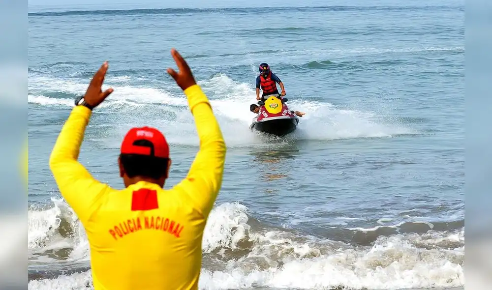 La Unidad de Salvamento de la PNP ha rescatado a 30 personas en lo que va de la temporada de verano 2022. Foto: Mininter.