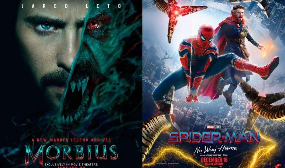 El éxito taquillero aún vigente de Spiderman no way home, habría provocado que Sony retrase el estreno de Morbius para no generar competencia entre ambas cintas. Foto: composición/Marvel/Sony