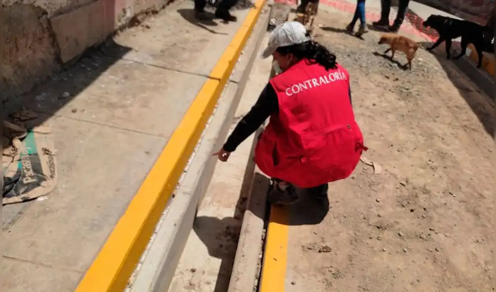 Contraloría detectó situaciones adversas en esta obra del distrito de Huayán. Foto: Contraloría.