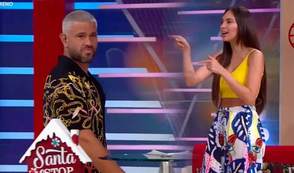 El exintegrante de Esto es guerra lució un nuevo look, desatando la risa de Natalie Vértiz y Jazmín Pinedo. Foto: captura/América TV El exintegrante de Esto es guerra lució un nuevo look, desatando la risa de Natalie Vértiz y Jazmín Pinedo. Foto: captura/América TV
