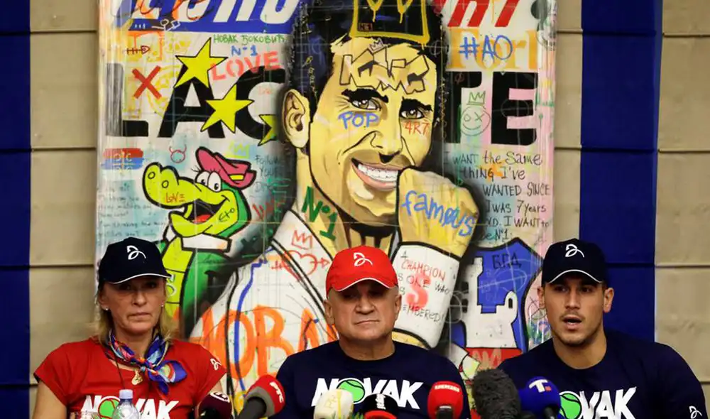 Novak Djokovic: familia organizó una conferencia de prensa para explicar la situación del tenista. Foto: EFE Novak Djokovic: familia organizó una conferencia de prensa para explicar la situación del tenista. Foto: EFE