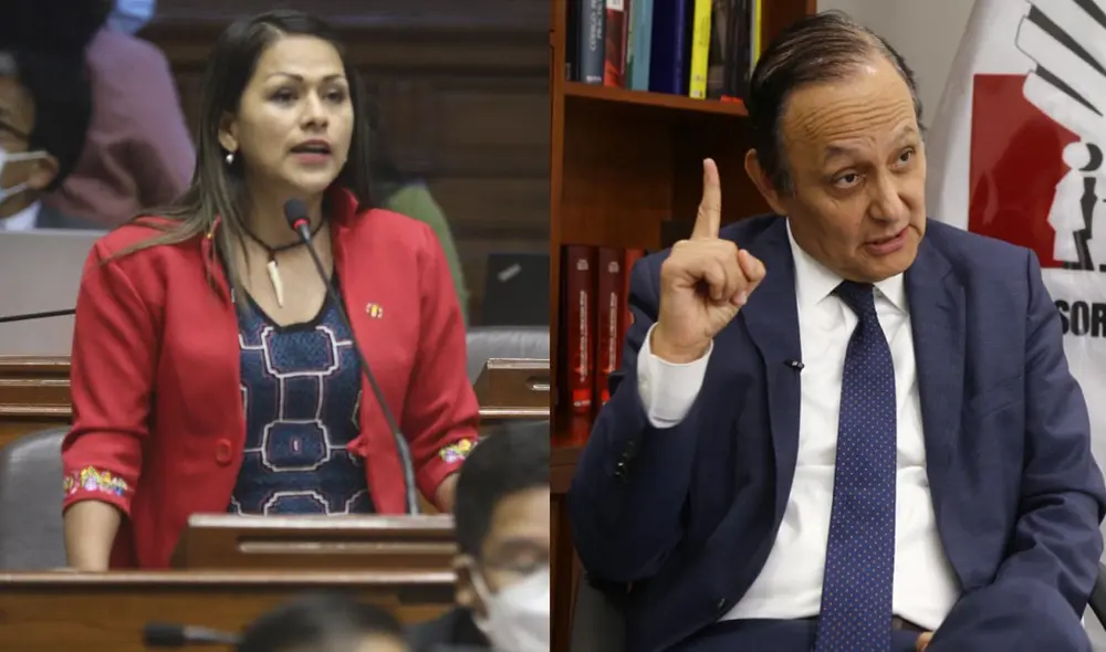 Legisladora de izquierda instó a defensor del Pueblo a atender los conflictos sociales que existen en el país en lugar de ocuparse de la investigación al presidente. Foto: composición Congreso / Defensoría