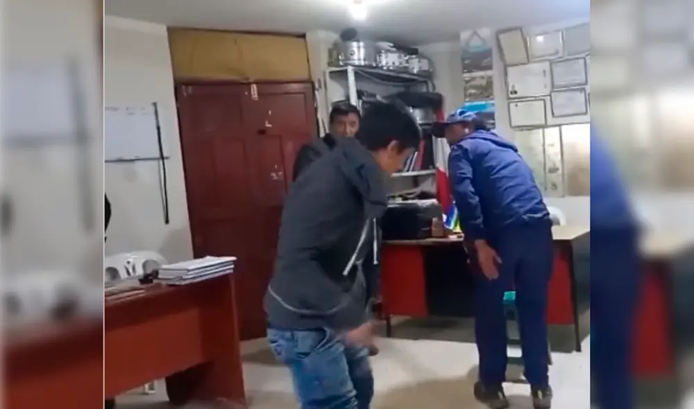 En el video que circula en las redes sociales, se ve al Presidente de las Rondas Urbanas de Cajamarca, Fernando Chuquilín Ramos, que supervisa el castigo que le propinan al sujeto involucrado. Foto: El Informante Cajamarca