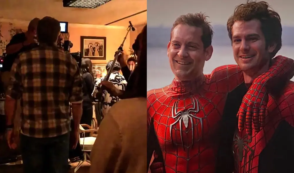 Un video detrás de cámaras revela cómo fue el set minutos antes de la gran escena donde aparecen Andrew Garfield y Tobey Maguire. Foto: Twitter MCU The Direct/Marvel