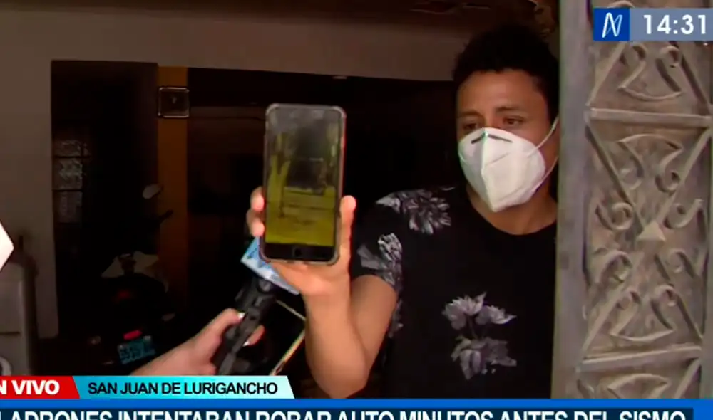 Joven tomó una fotografía del mototaxi en el que huyeron hampones. Foto: captura de Canal N Joven tomó una fotografía del mototaxi en el que huyeron hampones. Foto: captura de Canal N