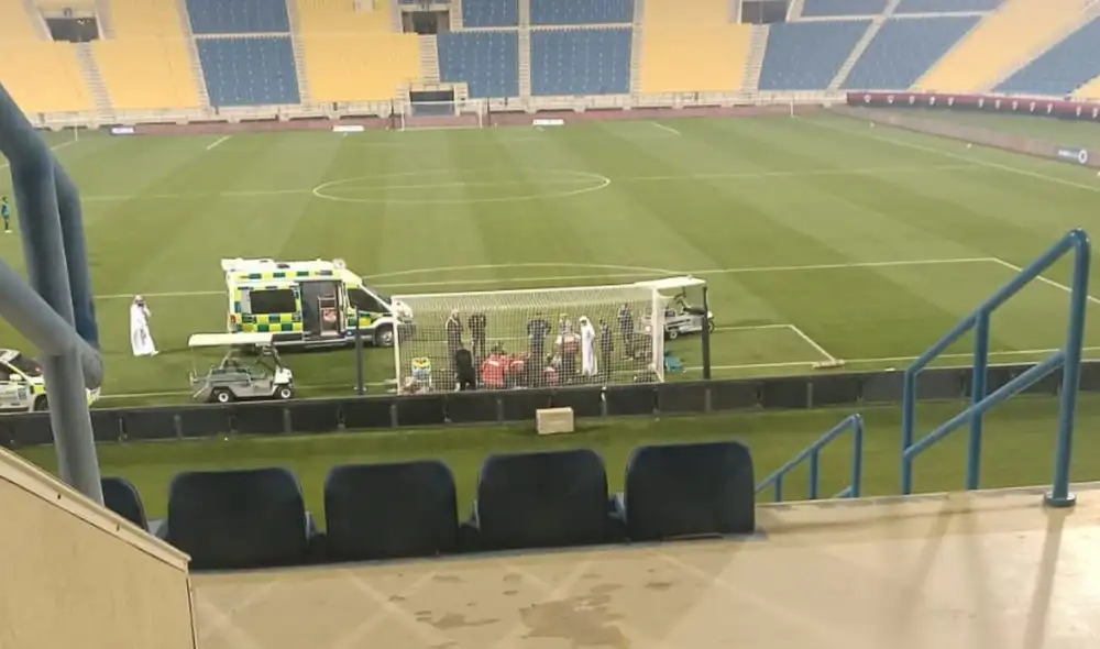 Ousmane Coulibaly fue llevado de emergencia al hospital. Foto: ESPN. Ousmane Coulibaly fue llevado de emergencia al hospital. Foto: ESPN.