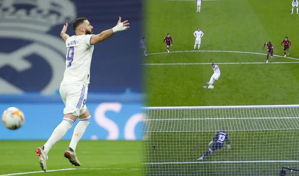 Real Madrid vs. Valencia: Karim Benzema anota el 1-0 en LaLiga. Foto: Captura ESPN Real Madrid vs. Valencia: Karim Benzema anota el 1-0 en LaLiga. Foto: Captura ESPN