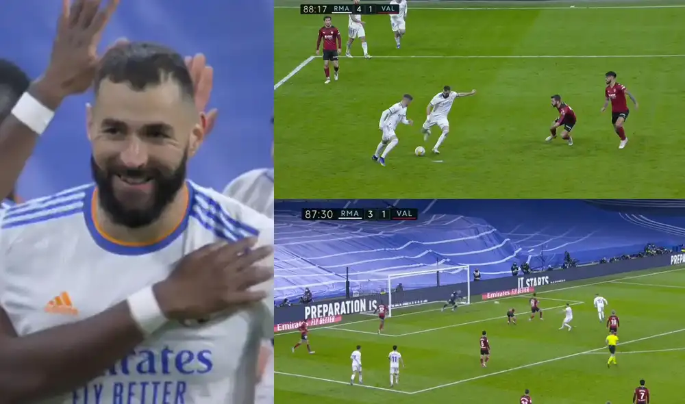 Real Madrid: Karim Benzema lleva 301 goles anotado con los merengues. Foto: Captura ESPN