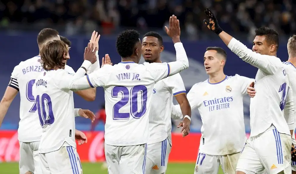 Con doblete de Vinicius Junior, Real Madrid sumó 49 puntos en la Liga Santander. Foto: EFE. Con doblete de Vinicius Junior, Real Madrid sumó 49 puntos en la Liga Santander. Foto: EFE.