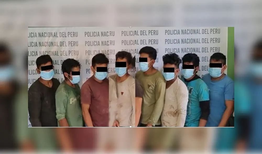 Detenidos fueron encontrados en socavón de empresa minera. Foto: PNP