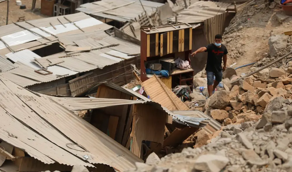 Así quedó la vivienda de la familia tras el derrumbe. Foto: difusión