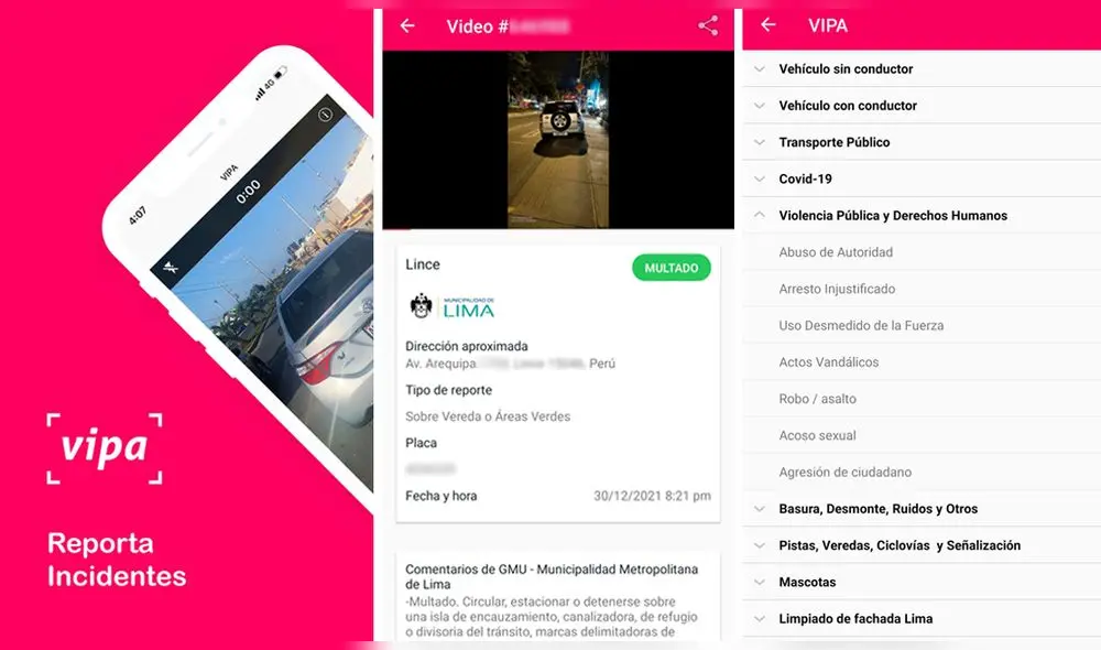VIPA junto con la Municipalidad de Lima y Piura permite sancionar el estacionamiento inadecuado de vehículos. Foto: composición LR