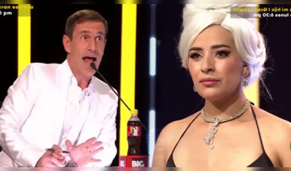 'Lady Gaga' se llevó los aplausos del público, y aunque no venció a 'Celia Cruz' en su reto de interpretación, se fue alegre con los comentarios de la mesa del jurado. Foto: composición/captura Latina