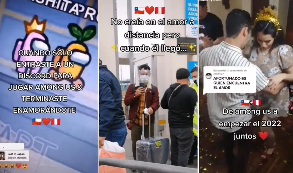 La distancia no fue un obstáculo para que la peruana Sashi y el chileno Chris puedan conocerse en persona después de tener varias citas virtuales. Foto: captura de TikTok