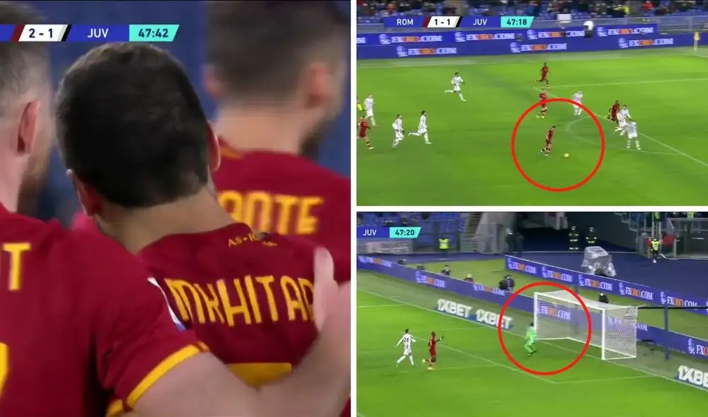 Así fue el segundo de la Roma. Foto: captura ESPN.