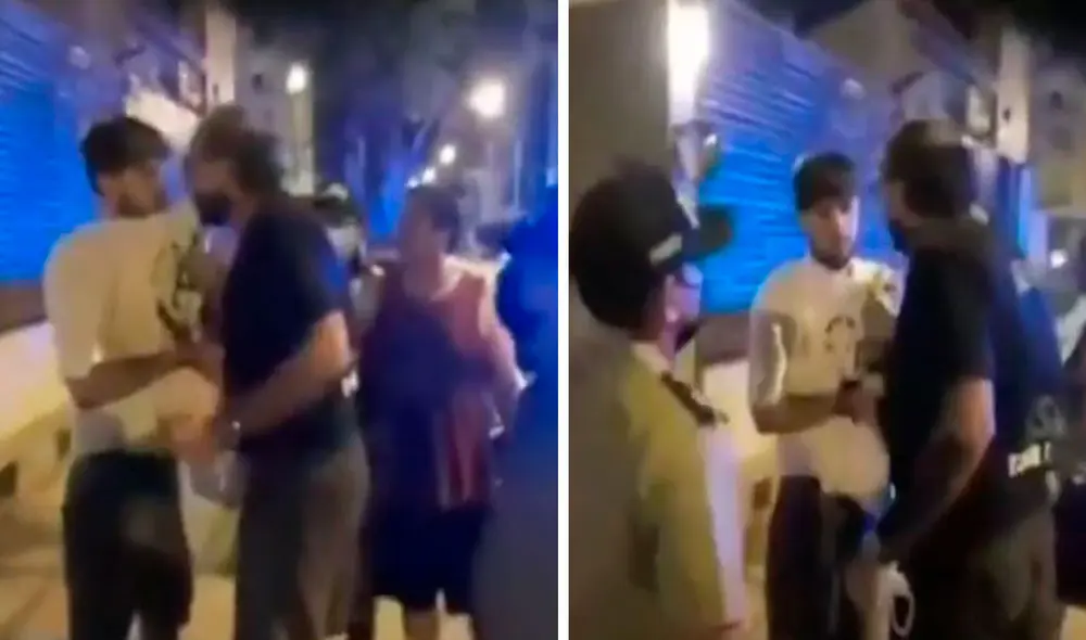 Un joven generó controversia por su mala actitud al insultar a serenos y policías en pleno toque de queda, lo cual causó una ola de comentarios en redes sociales. Foto: captura de Twitter