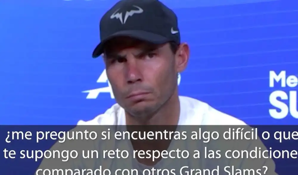 La conferencia de prensa sucedió tras la obtención del ATP 250 por Rafael Nadal. Video: Marca TV La conferencia de prensa sucedió tras la obtención del ATP 250 por Rafael Nadal. Video: Marca TV