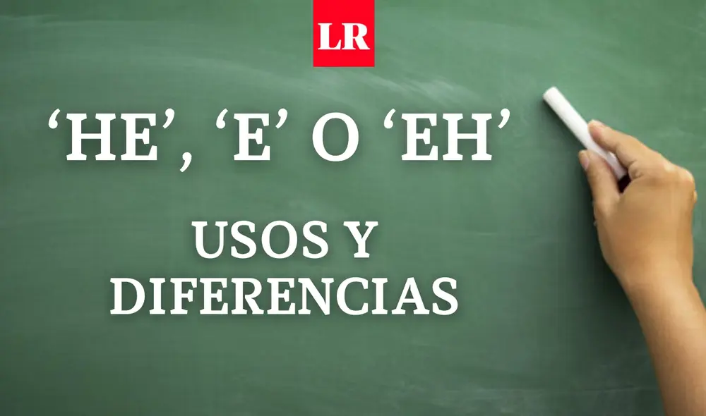 'Eh', 'e' y 'eh' poseen sus propios significados y se usan en diferentes situaciones. Foto: composición/La República