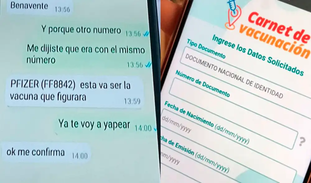 Tras pago, datos de no vacunados aparecieron en sistema oficial del Minsa. Foto: captura Latina/La República