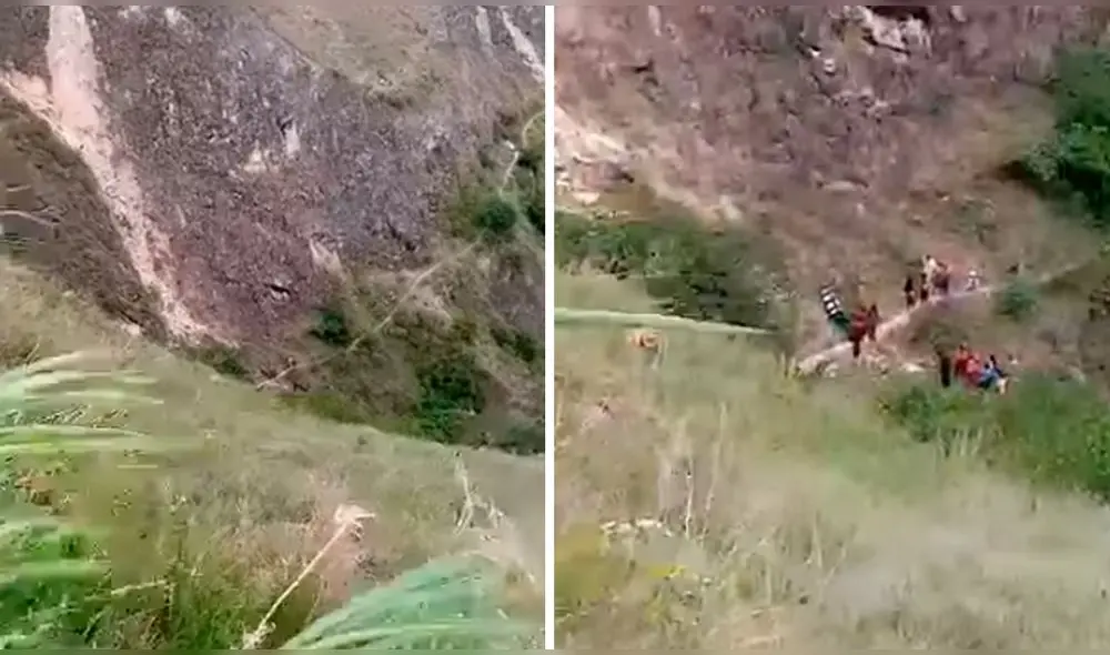 El percance se registró en el kilómetro 3+560. Foto: Canal Digital Cutervo El percance se registró en el kilómetro 3+560. Foto: Canal Digital Cutervo