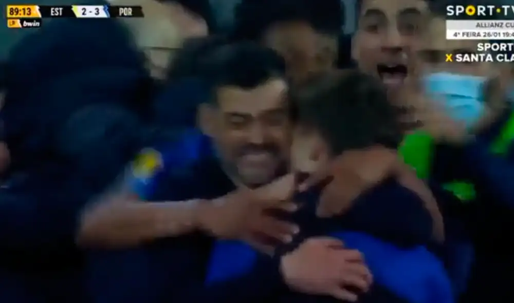 Francisco Conceição anotó el gol del triunfo del Porto ante el Estoril por la Primeira Liga de Portugal. Foto: captura Sport TV