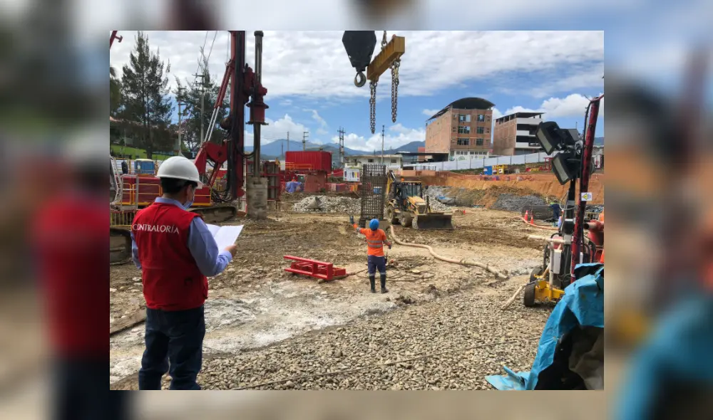 La Contraloría verificó el avance de la obra. Foto: Contraloría La Contraloría verificó el avance de la obra. Foto: Contraloría